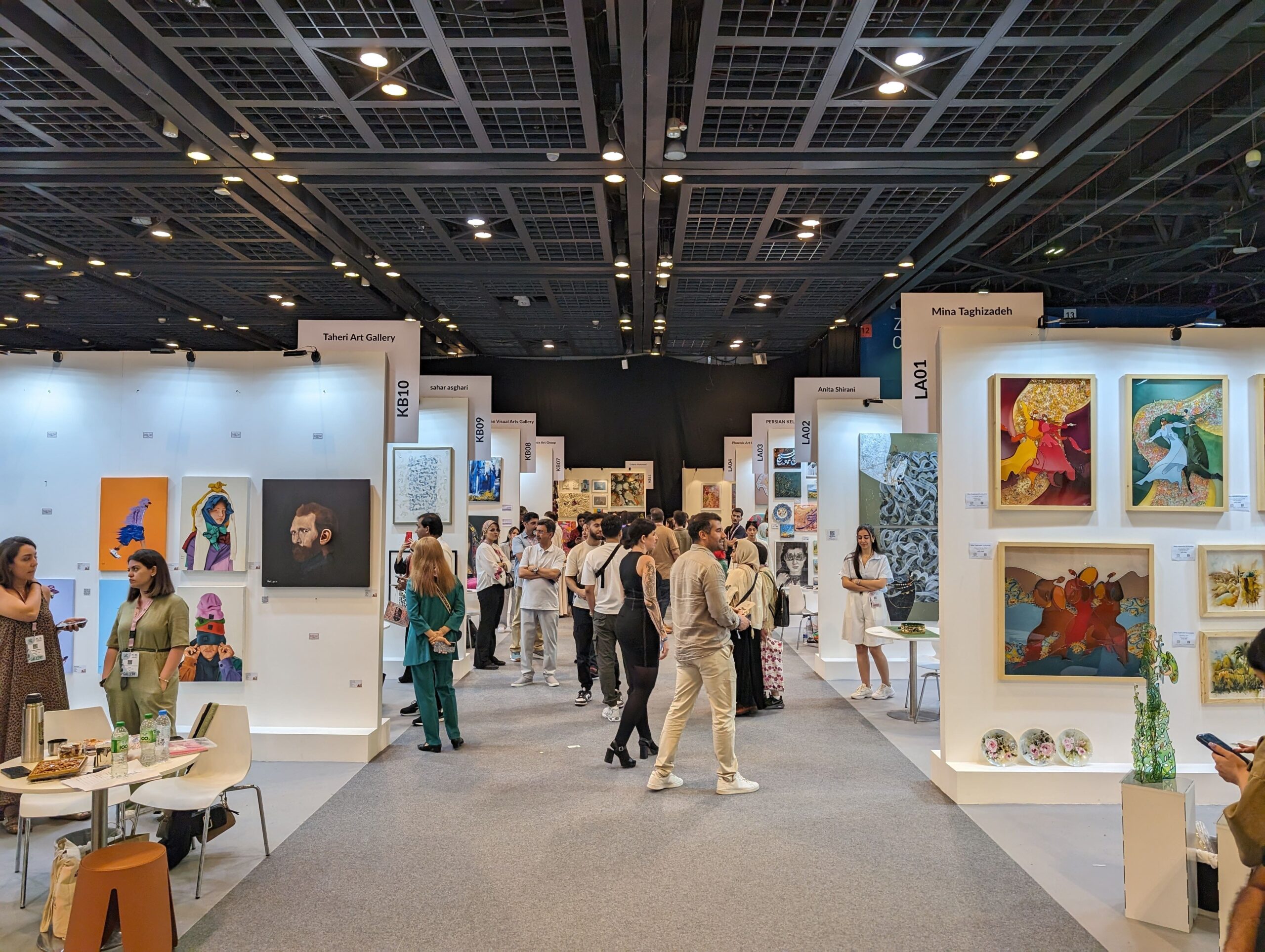 A photo from World Art Dubai art lovers walking in the art fair