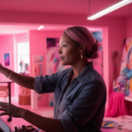 artist using ai in her studio